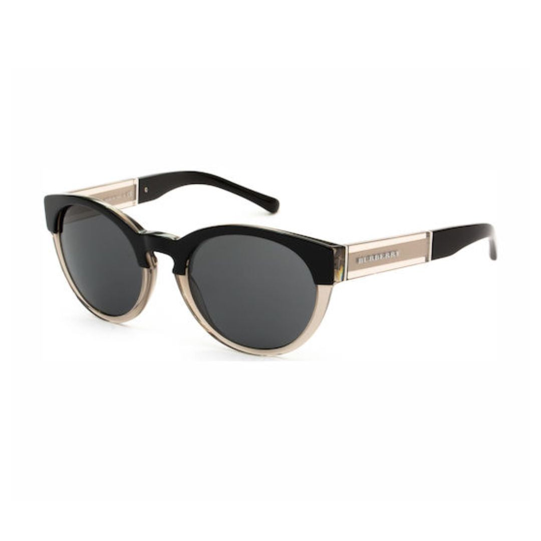 Burberry - Sunglasses for Women, Top Black On Grey-Grey - 54-22-140 mm