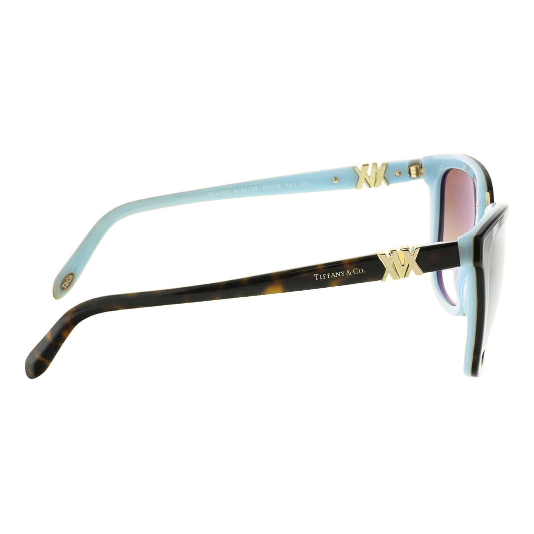 Tiffany and Co. - Sunglasses for Women, Havana Blue-Brown Gradient - 55-18-140 mm