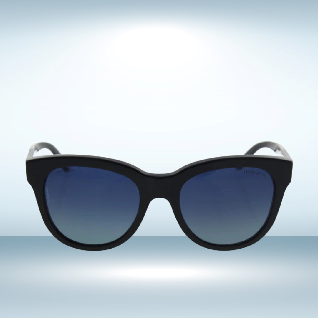 Tiffany and Co. - Sunglasses for Women, Black-Blue Gradient Polarized - 53-19-140 mm
