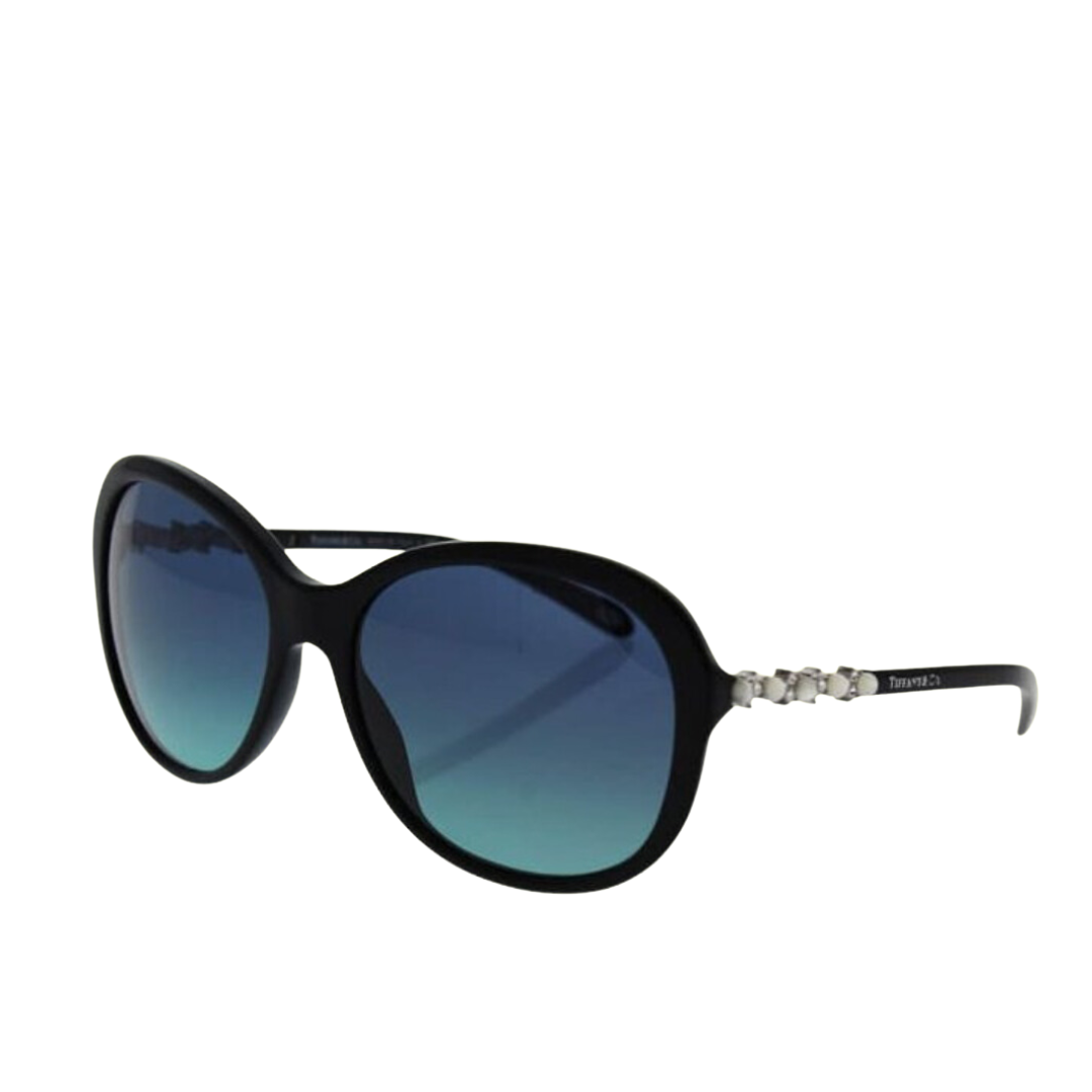 Tiffany and Co. - Sunglasses for Women, Black-Azure Gradient Blue - 58-17-140 mm