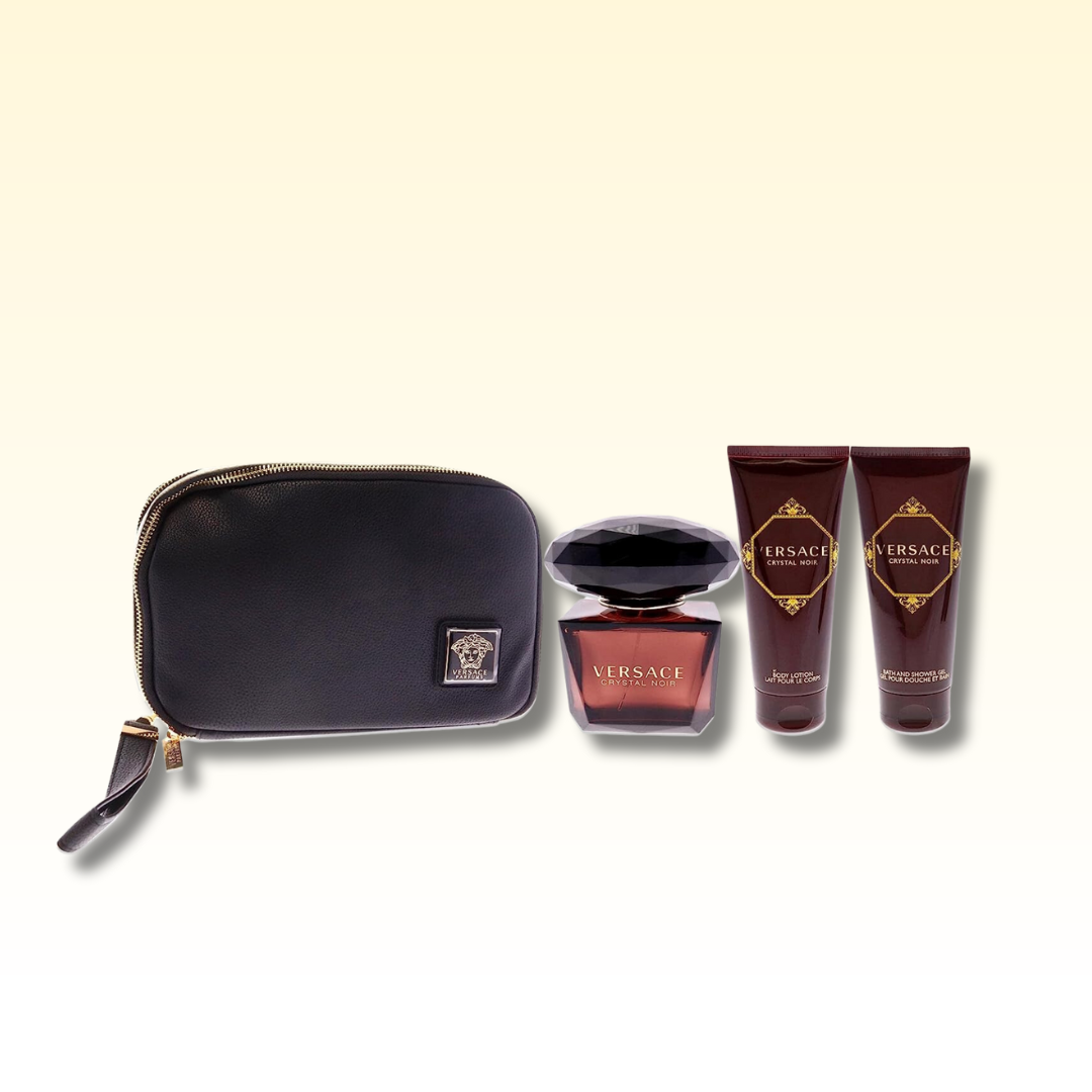 Versace - Crystal Noir Gift Set with Beauty Bag - 4 Pc