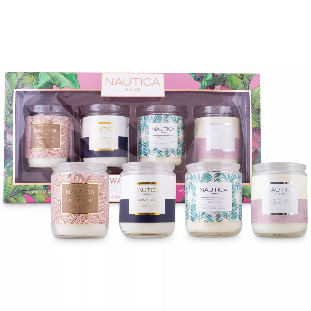 Nautica - Nautica Warm Seas Collection Candle Set - Multi - 4 x 4.5 Oz