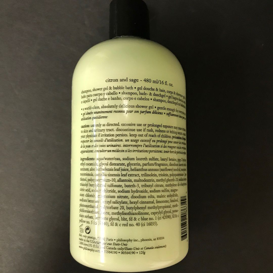 Philosophy - Citron and Sage Shampoo, Shower Gel & Bubble Bath for Women - 16 Oz