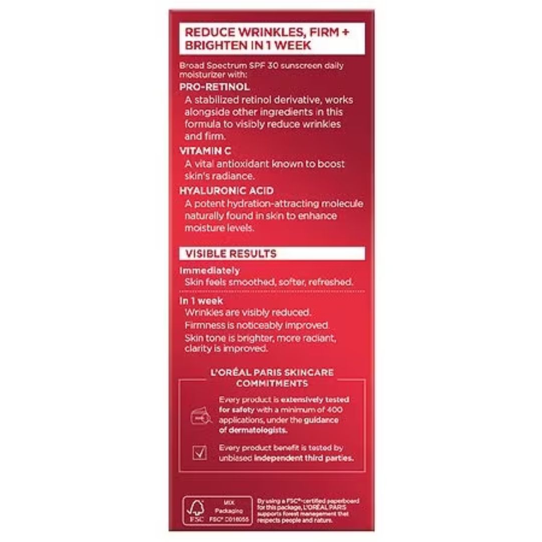 L'Oreal - Revitalift Triple Power, Anti-Aging Lotion SPF 30 - 1.7 Oz