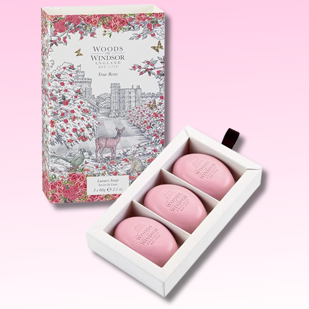 Woods of Windsor - True Rose, Luxury Soap - 3 X 2.1 Oz