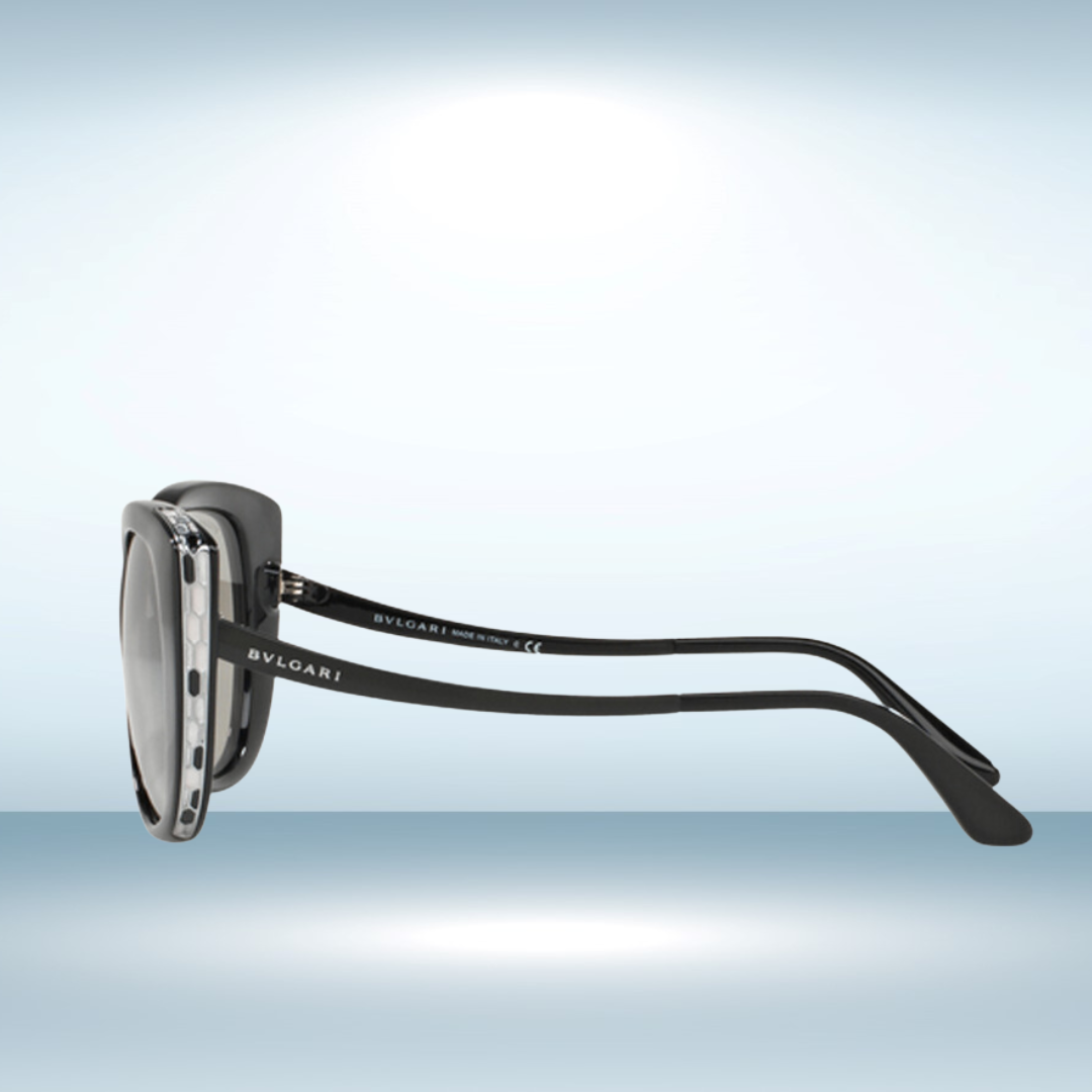 Bvlgari - Sunglasses for Women, Black-Light Grey Silver - 57-15-135 mm