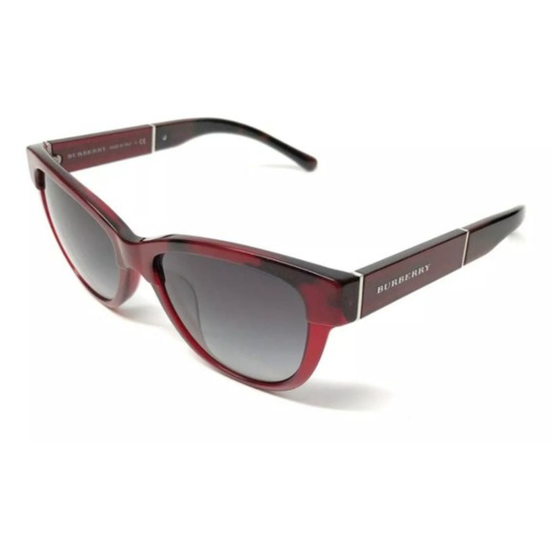 Burberry - Sunglasses for Women, Top Red Horn On Bordeaux-Grey Gradient - 55-17-140 mm