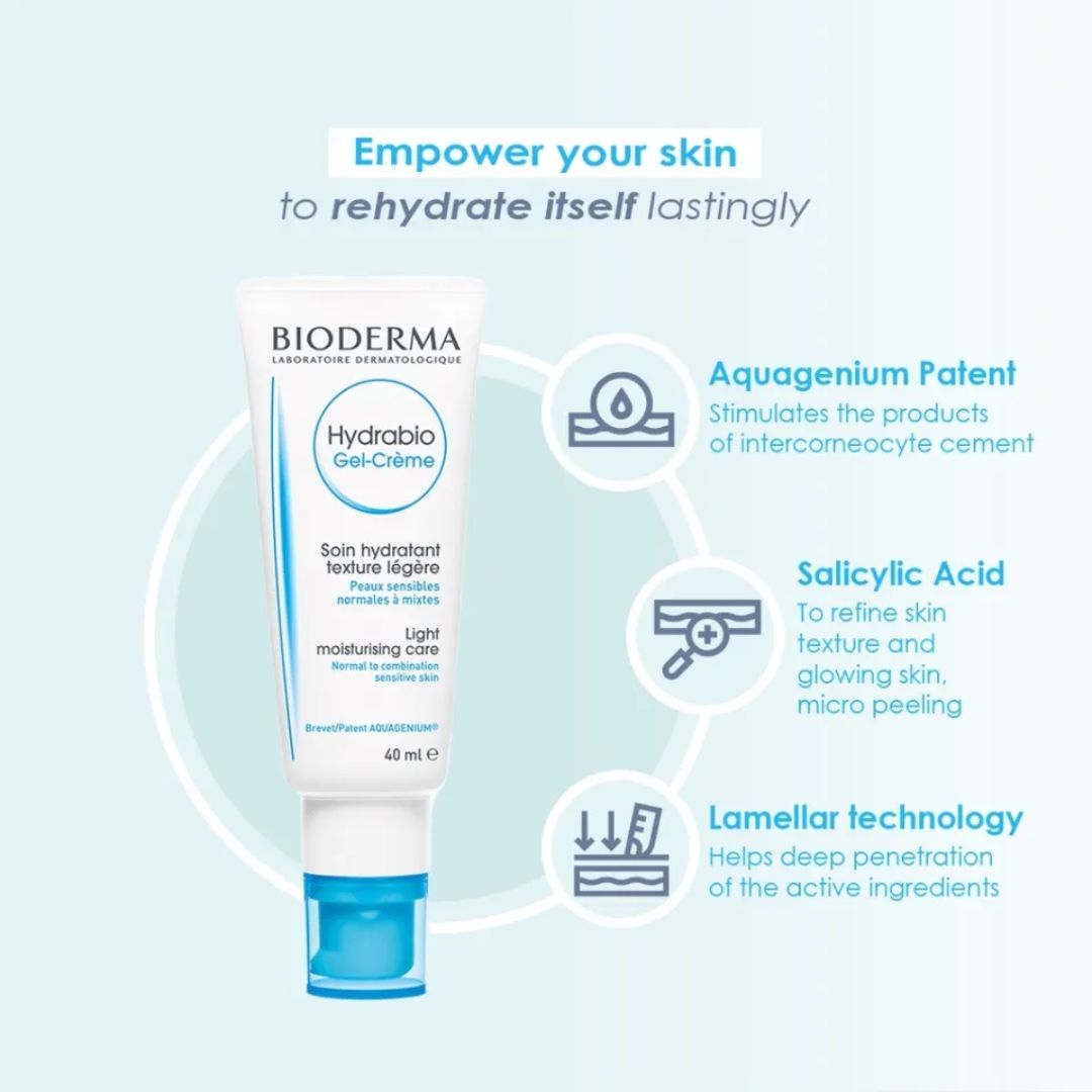 Bioderma - Hydrabio Gel Creme Normal & Combination Sensitive Skin - 2 X 1.33 Oz