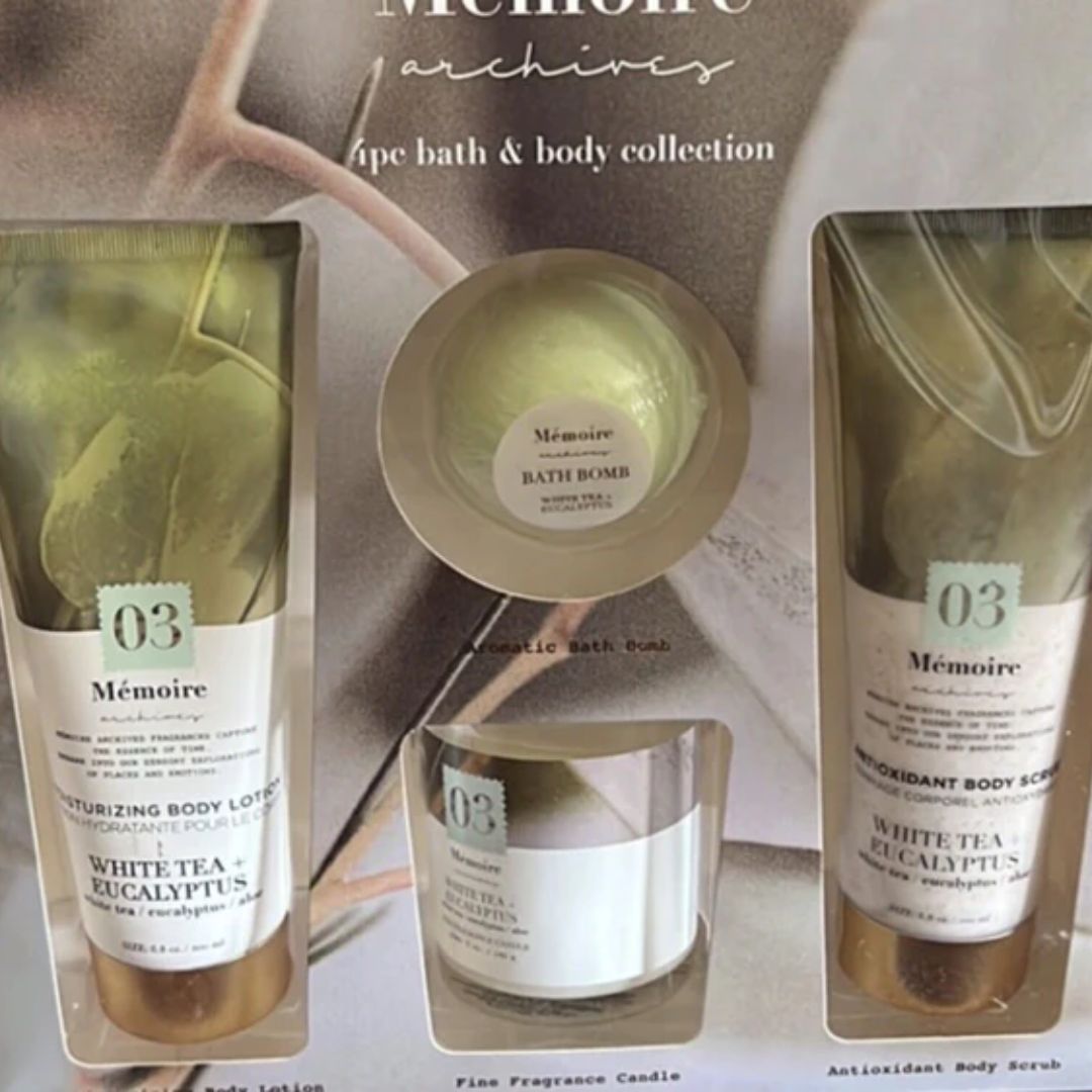 Memoire Archives - White Tea + Eucalyptus - 4 Piece Bath & Body Set