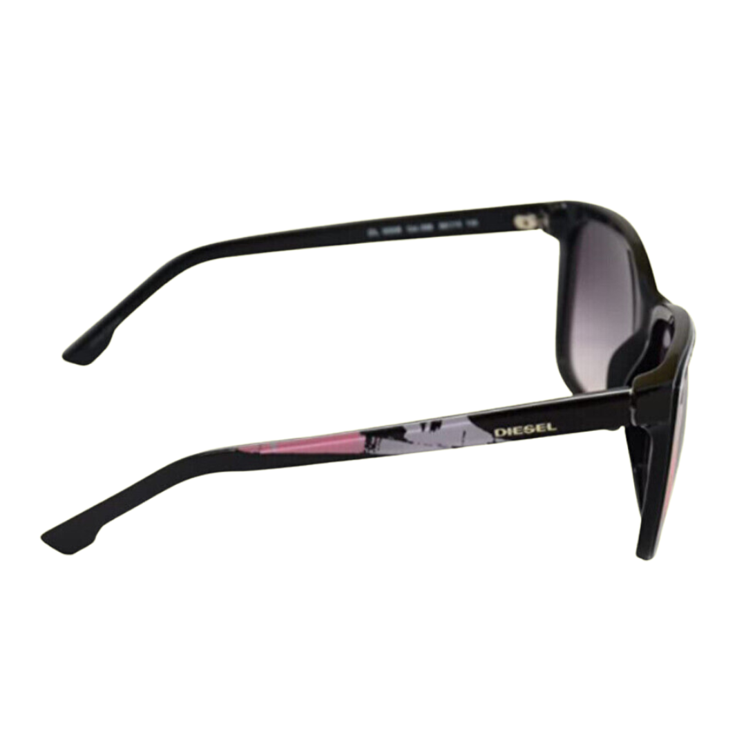 Diesel - Sunglasses for Women, Black White Pink Smoke - 58-15-135 mm