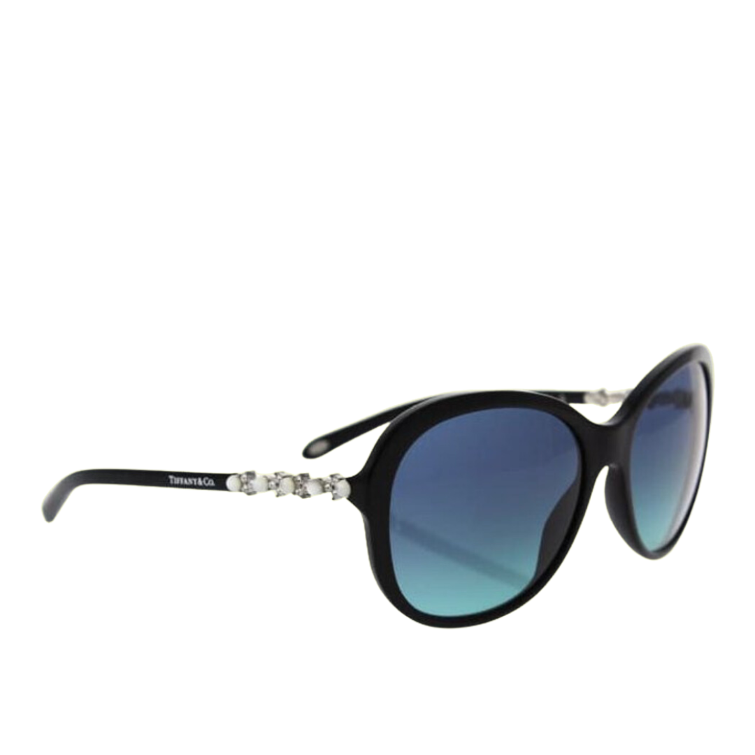 Tiffany and Co. - Sunglasses for Women, Black-Azure Gradient Blue - 58-17-140 mm