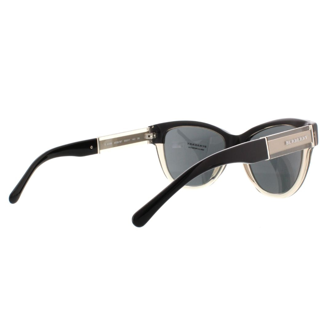 Burberry - Sunglasses for Women, Top Black On Grey-Grey - 54-22-140 mm