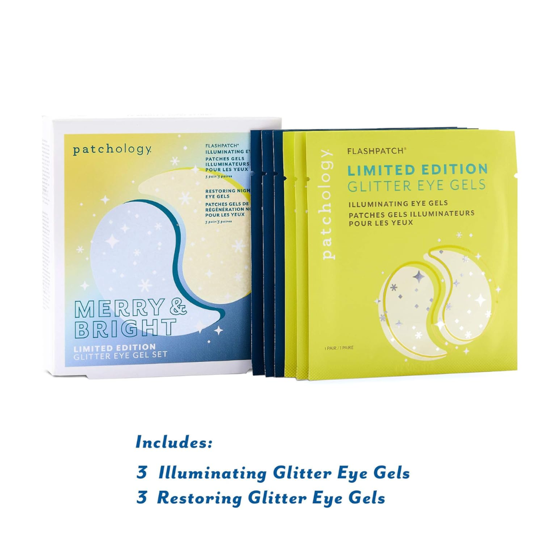 Patchology - Merry & Bright Glitter Eye Patch - 6 Pack