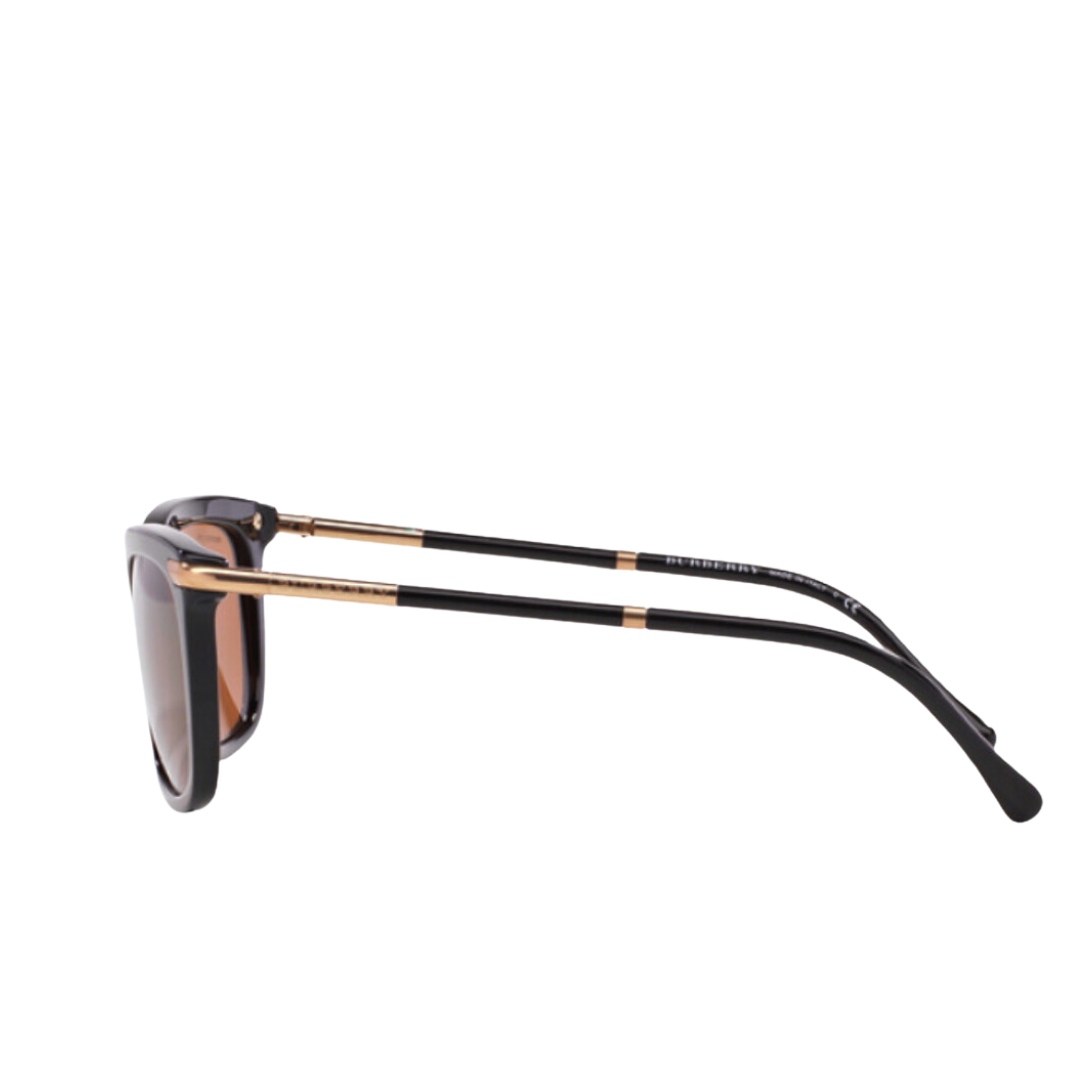 Burberry - Sunglasses for Women, Black-Brown-Gold - 57-17-145 mm