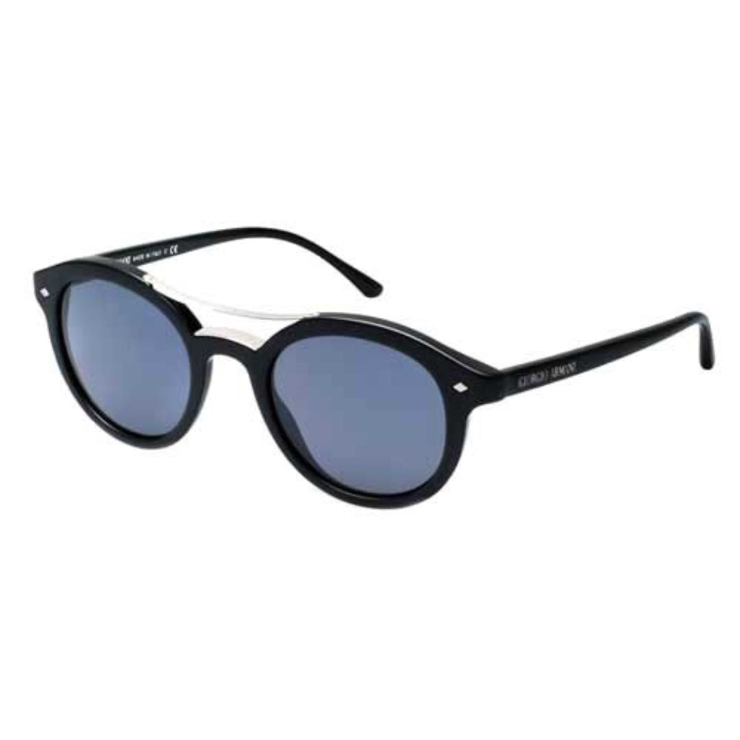 Giorgio Armani - Sunglasses, Frames of Life - Matte Black-Azure - 46-21-140 mm