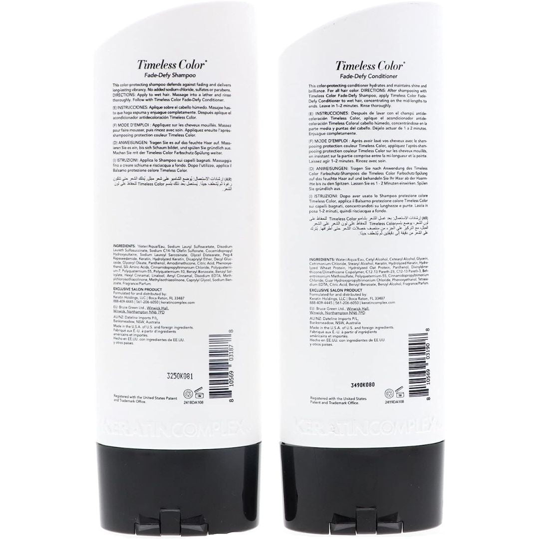 Keratin Complex - Timeless Color Fade-Defy Shampoo & Conditioner Set - 13.5 Oz