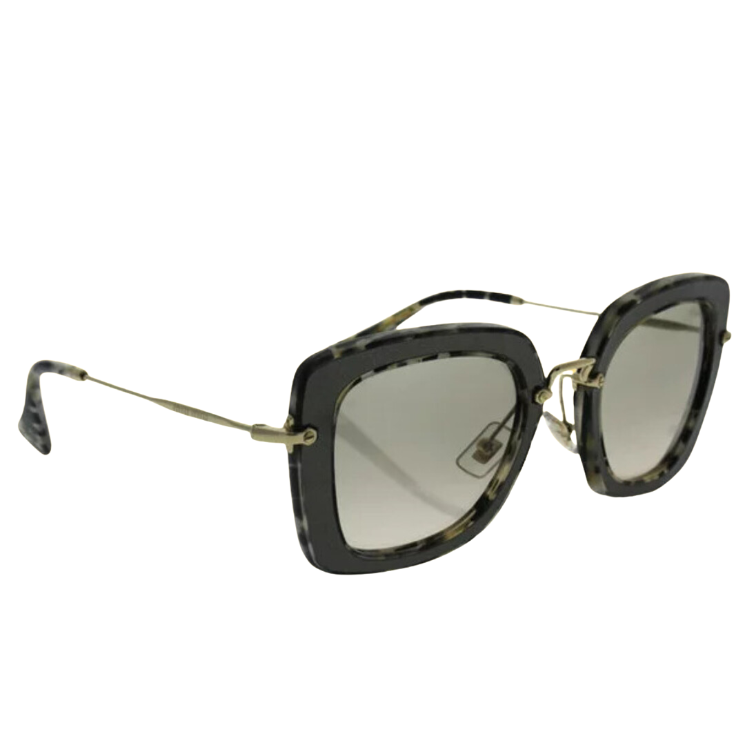 Miu Miu - Sunglasses for Women, Marble White Black-Beige Gradient - 52-26-140 mm
