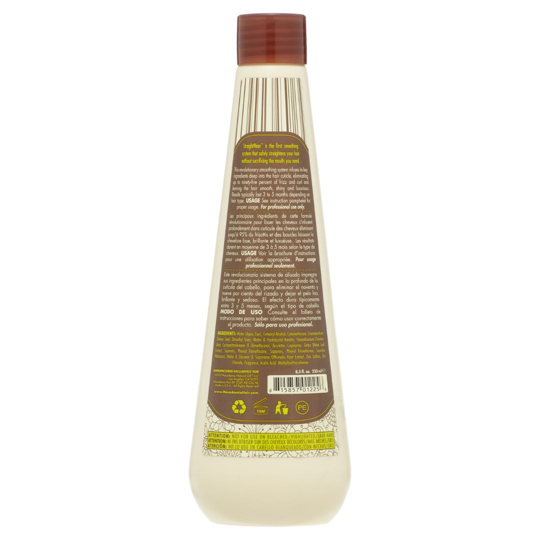 Macadamia Oil - Natural Oil Straightwear Smoother Straightening Solution