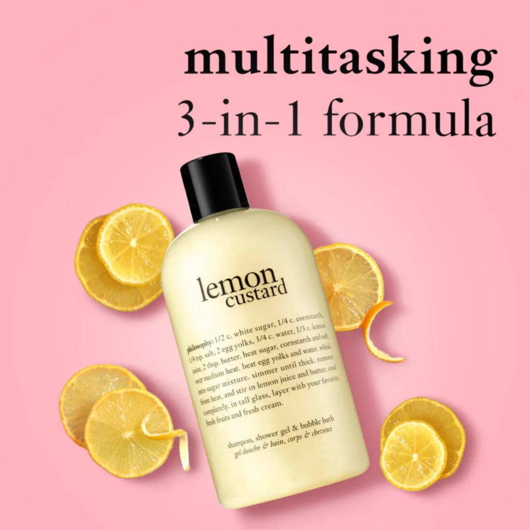 Philosophy - Lemon Custard, Shampoo, Shower Gel, and Bubble Bath - 6 Oz