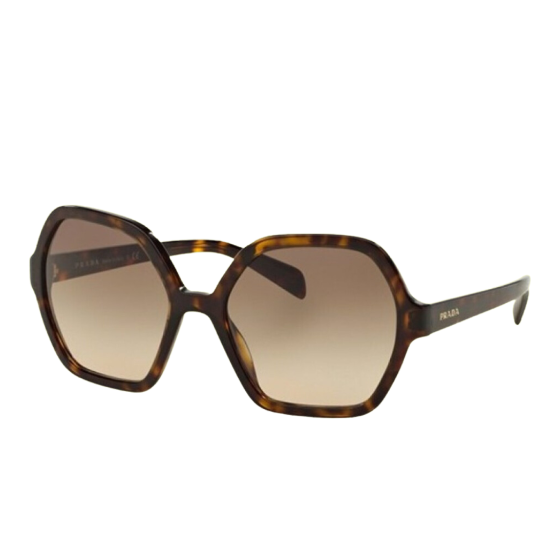 Prada - Sunglasses for Women, Havana-Light Brown Gradient Light Grey - 56-18-135 mm