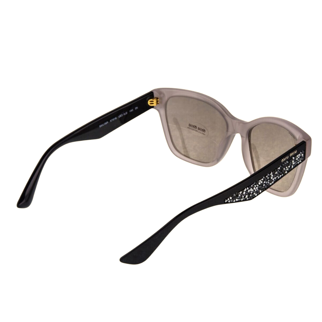 Miu Miu - Sunglasses for Women, Black Opal Argil-Light Brown - 57-18-140 mm