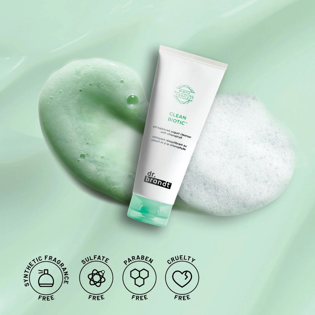 Dr. Brandt - Clean Biotic pH Balanced Yogurt Cleanser with Chlorophyll - 3.5 Oz