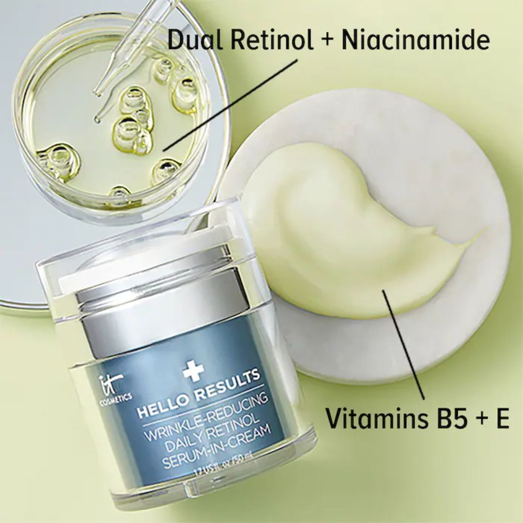 It Cosmetics - Hello Results, Wrinkle Reducing Daily Retinol Serum in Cream - 1.7 Oz