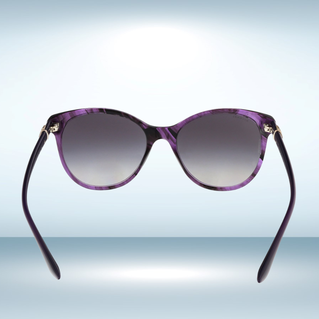 Bvlgari - Sunglasses for Women, Striped Violet-Grey Gradient - 55-18-140 mm