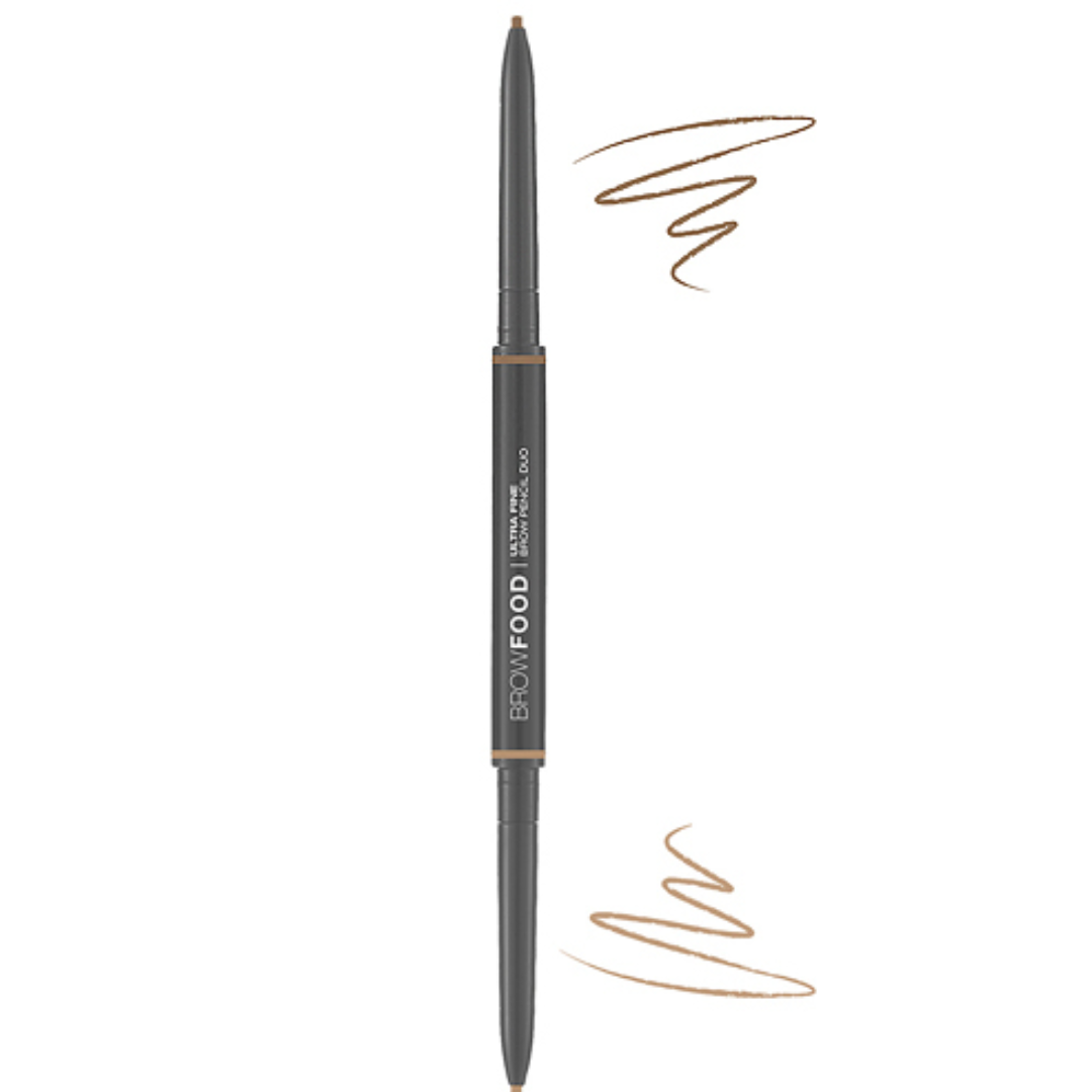 LashFood - BrowFood Ultra Fine Brow Pencil Duo - Dark Blonde - 0.0035 Oz