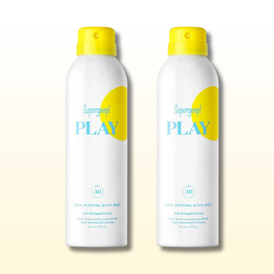 Supergoop - PLAY 100 Percent Mineral Body Mist SPF 30 Pack of 2 - 6 Oz