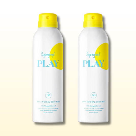 Supergoop - PLAY 100 Percent Mineral Body Mist SPF 30 Pack of 2 - 6 Oz
