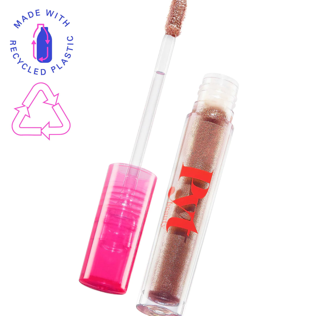 PYT Beauty - Glow Me Liquid Eyeshadow, Rosy Nude - 0.14 Oz