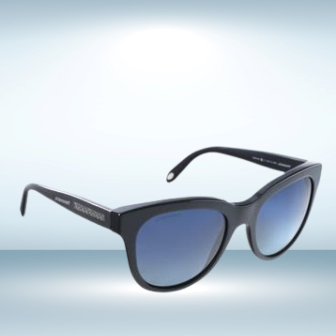 Tiffany and Co. - Sunglasses for Women, Black-Blue Gradient Polarized - 53-19-140 mm