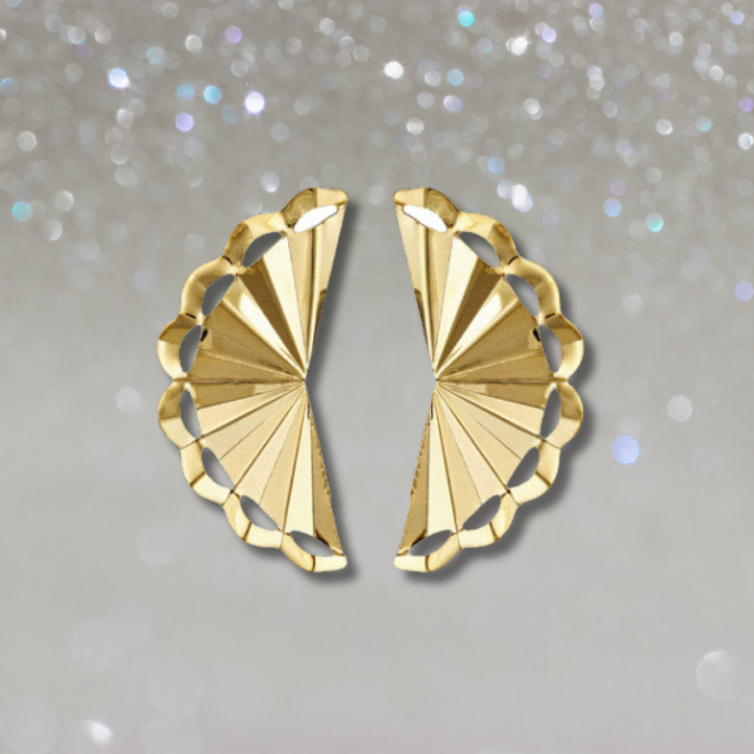 Laruicci - Fan Earrings in 18k Gold Plated - 1 Pc