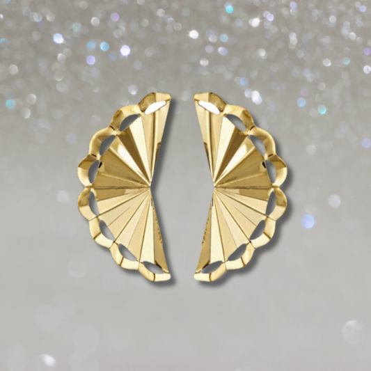 Laruicci - Fan Earrings in 18k Gold Plated - 1 Pc