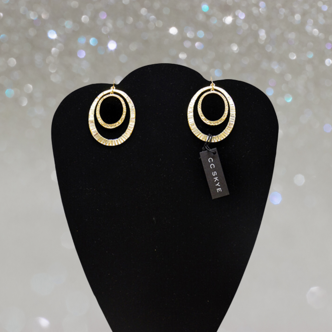 CC Skye - Monte Carlo Hoops in Gold - 1 Pc