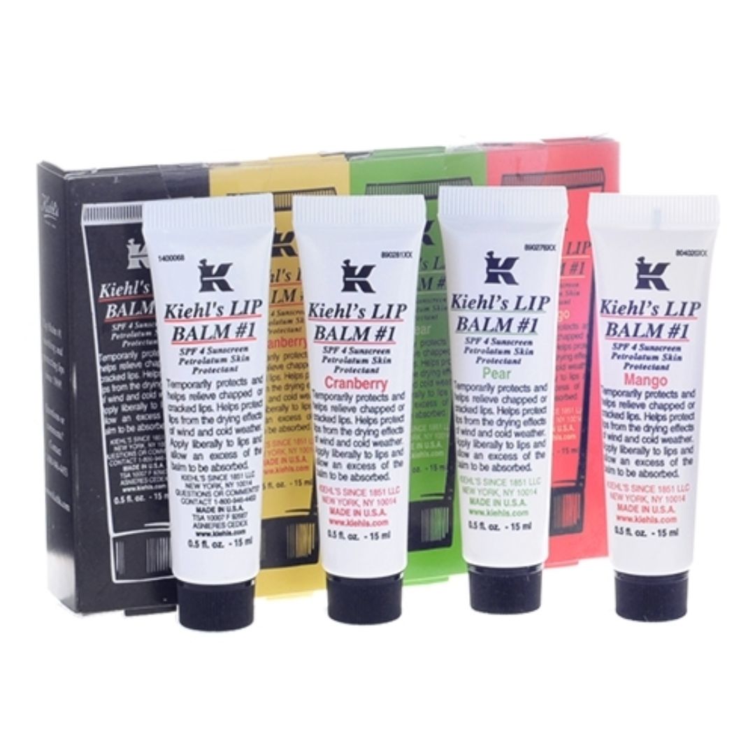 Kiehl's - Lip Balm #1 SPF 4 Kit Original ,Cranberry, Pear & Mango - 0.5 Oz Each